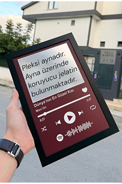 exzone Dünyanın En Güzel Kızı Spotify Kodlu Aynalı Tablo, Makyaj Aynası ve Çe...