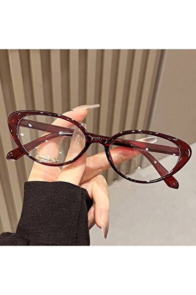 choice2 01 Trendy New Y2K Eyewear Small Cat Eye Transparent Lenses Blue Light...