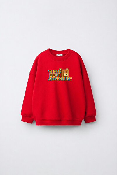 fasardi Super Bear Adventure Printed Oversized 3 Thread Unshaded Long Sleeve ...
