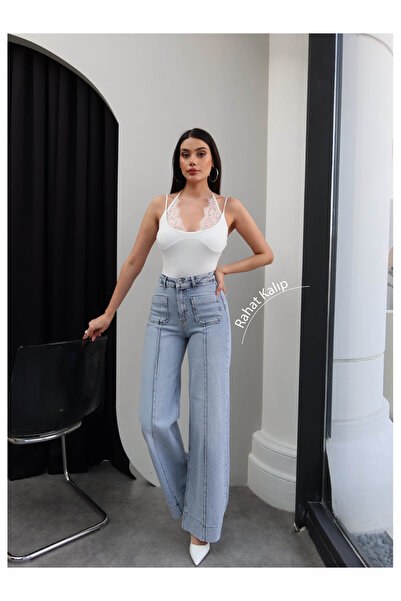 ESRAHELVACI High Waist Front Seam Jean