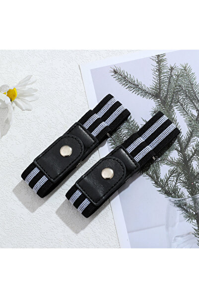 Choice 2pcs/set Unisex Elastic Belt - No Buckle for Casual Pants and Jeans Me...