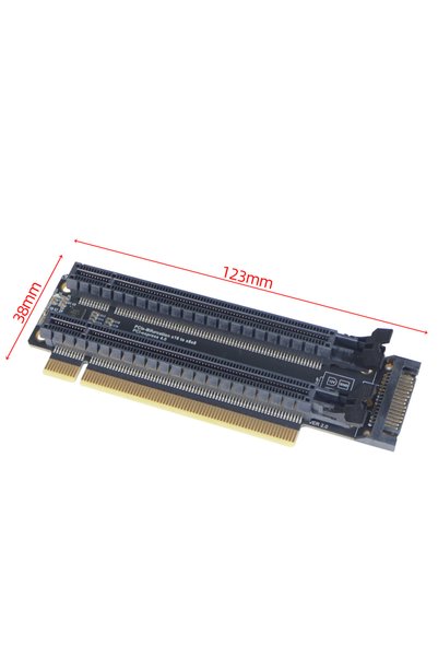Choice1 Sata Power Port PCI-E 3.0 X16 1 to 2 Expansion Card Gen3 Split Card P...