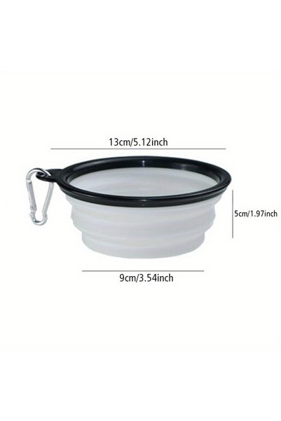 Choice White Dog Folding Bowl Portable Dog Travel Bowl Dog Food Water Bowl fo...
