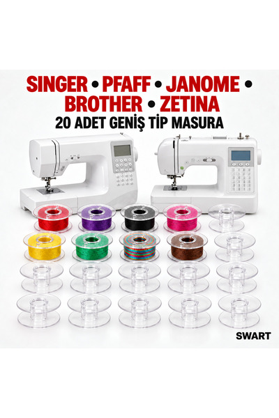 Swart Singer Pfaff Zetina Janome Homemax Brother Kiwi Diamond Uyumlu plastik ...