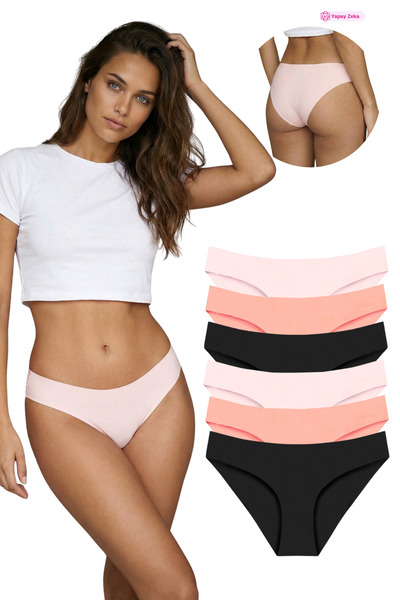 Newlilla 301 Women's Seamless Laser Bikini Pack of 6 Panties