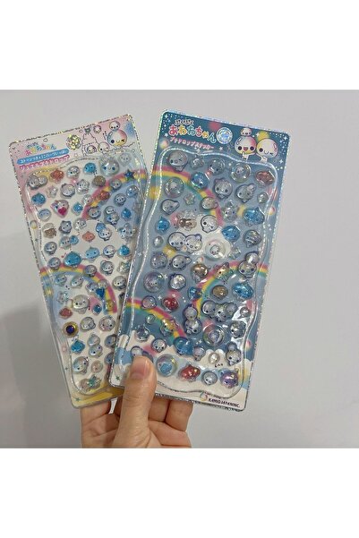 Choice3 2pcs Cartoon Japanese 3D Crystal Relief Stickers Fashion Girls DIY Ph...