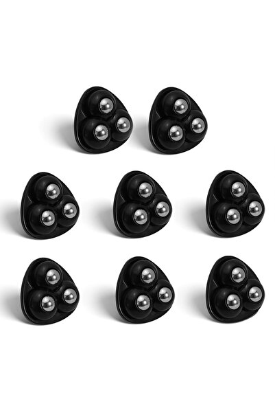 choice2 Black 8Pcs Self Adhesive Mini Caster Wheels, 360° Swivel Stick on Whe...