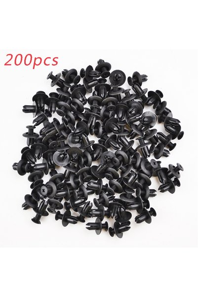 Choice 200pcs-OPP Bag 100pcs 8mm Plastic Rivets Fasteners Screw Car Bumper Fe...