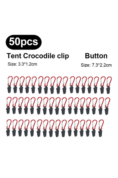 Choice3 50Set Sturdy Camping Tent Clips (10/20/50pcs): Anti-Wind Crocodile Cl...