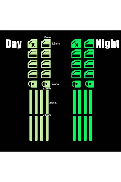 choice2 Green 18 pcs/set Luminous Automobile Interior Stickers Universal Car ...
