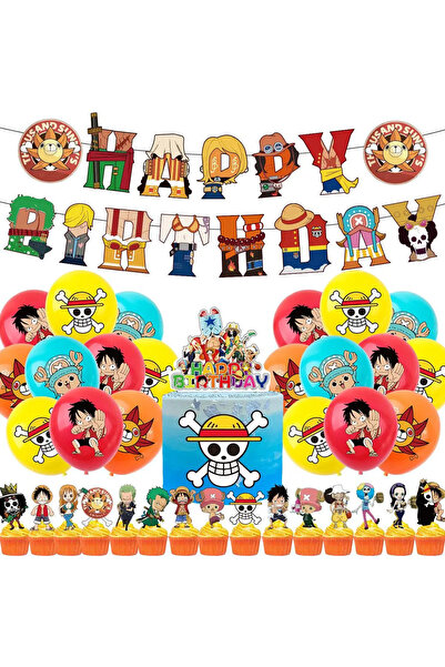 Choice1 Bandai ONE A ONE PIECE Birthday Party Supplies Balloons Flags Cake De...