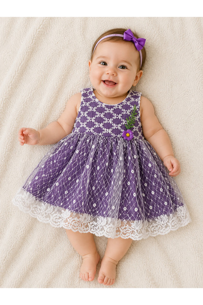 Petite Ponpon Baby فستان Pompom Baby Girl هدية لحديثي الولادة فستان Mevlüt