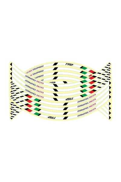 Choice3 FL018 16 قطعة شرائط عاكسة لعجلات الدراجات النارية والسيارات مقاس 17 و...