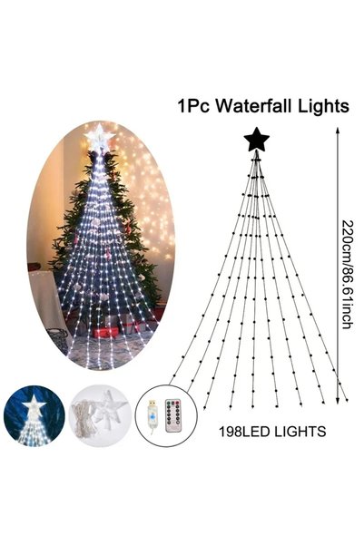 Choice White-usb Pentagram Waterproof String Light Christmas Decorations 2M L...