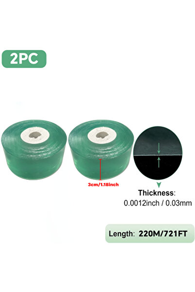Choice1 3cmx220mx2pc Self-adhesive PE Grafting Tape Film Stretchable Garden T...