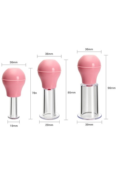 Choice أكواب تدليك الوجه المطاطية بالشفط من Pink-SML لرفع البشرة ومكافحة السي...
