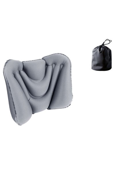 Choice Grey Portable Waist Protection Inflatable Lumbar Pillow Inflatable Ult...