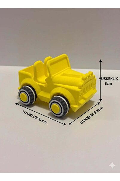 Hareketli Tekerlekli Safari Jeep - 12 cm Dayanıklı Oyuncak Araba