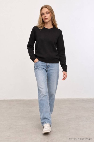 Serpirella Butik Crew Neck Basic Knitwear