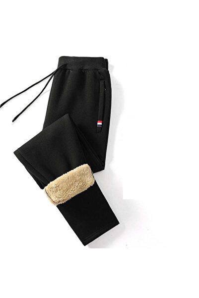 Choice XXL Black1 Winter Lambswool Warm Casual Pants Men's Fitness Jogging Sw...
