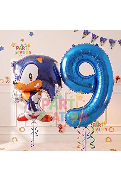 Parti Station Kirpi Sonic Balloon 9Th Birthday Set Fox Sonic Boom Concept Bal...