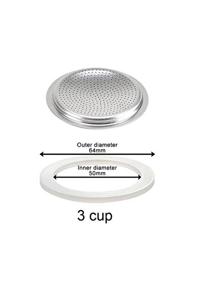 Choice4 3 cup sieve Coffee Silicone Ring Italian Moka Pot Flexible Washer Gas...