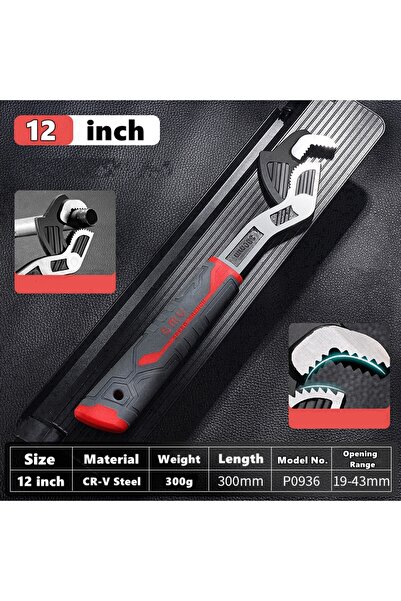 Choice 12 inch 6/8/10/12 Inch Universal Multifunctional Self-Locking Wrench F...