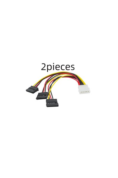 Choice3 قطعتان من كابل تقسيم IDE Molex 4Pin ذكر إلى SATA أنثى، سلك تمديد وتحو...