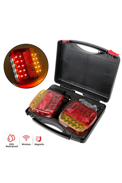 Choice Rechargeable Wireless Reflective Lens Truck Taillights Brake Lights LE...