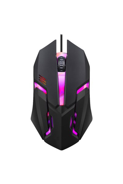 Kebidumei Black E-Sports USB Wired Mouse Colorful LED Gaming Mouse 5000 DPI W...