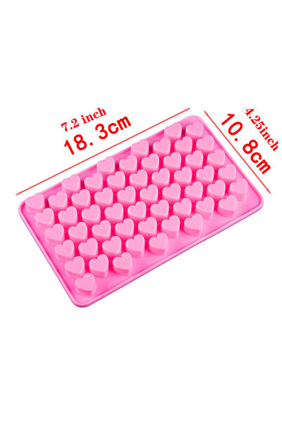 Choice Pink 55 Grids Silicone Chocolate Mold Food Grade Small Love Heart Shap...