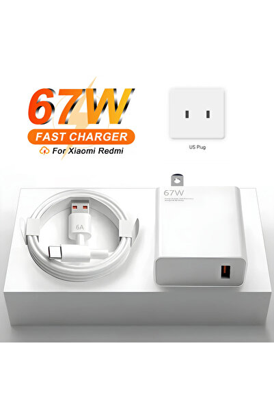 Choice 1m Cable - Kit US Charger and Cable 67W Super Fast USB Charger for Xia...