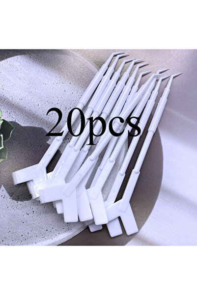 Choice 20pcs white 20Pcs Makeup Eyelash Brushes Reusable Plastic Clean Comb Y...
