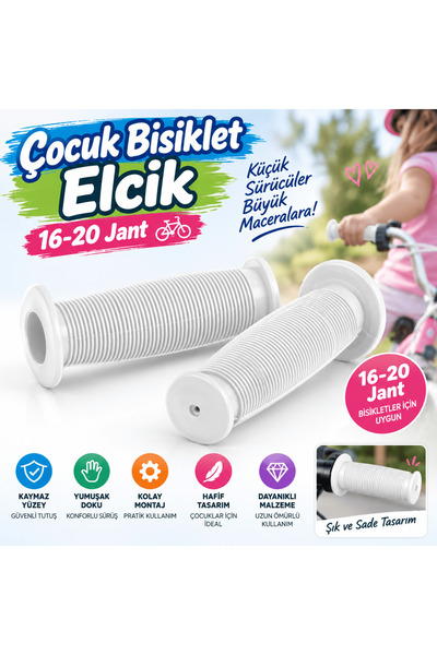 Yerli Çocuk Bisiklet Elcik 16-20 Jant - Beyaz