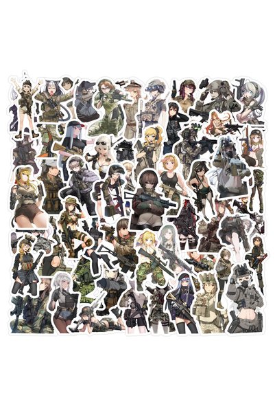 Choice 60PCS 60Pcs Cartoon Military Anime Girl Graffiti Stickers Decorative P...