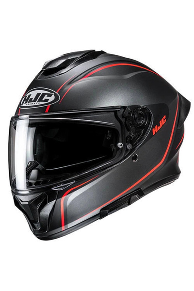 HJC C71 Quez MC1SF Kapalı Motosiklet Kaskı Siyah Kırmızı