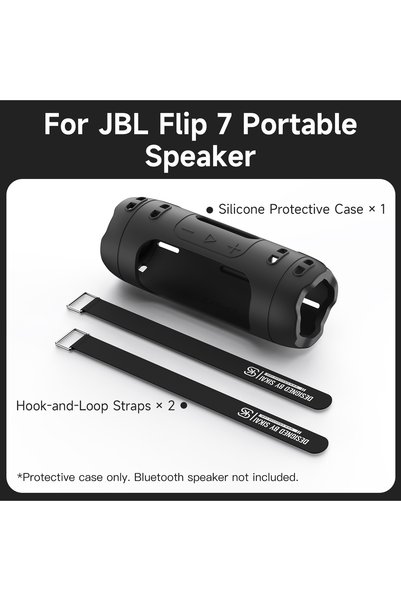 Choice balck SIKAI Silicone Protective Case for JBL Flip 7 Bluetooth Speaker ...