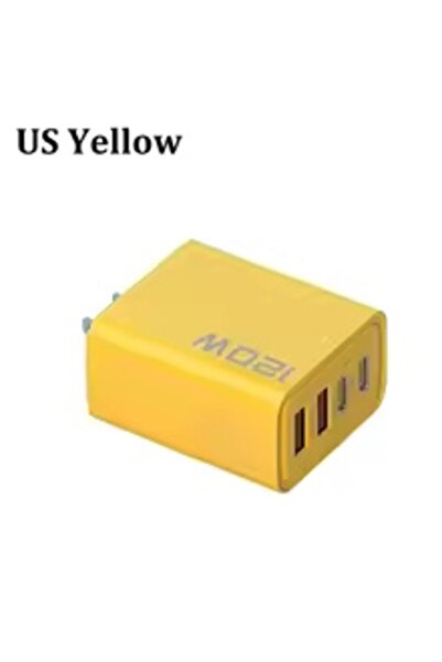 Choice7 Yellow-US Fast Charging USB Type C Charger 120W 4 Port PD Quick Charg...