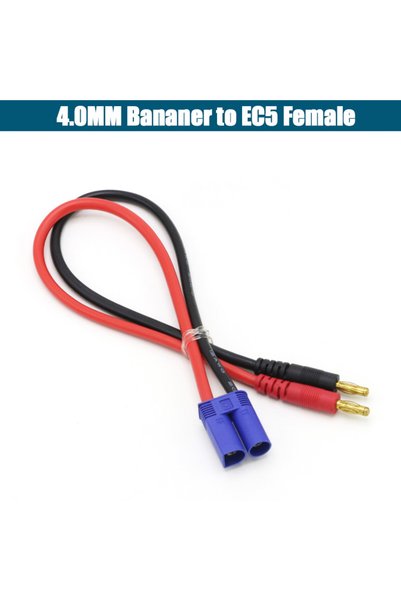Choice 4.0 to EC5 Imax B6 Charge Line 4.0mm Banana Plug to T Plug EC3 EC5 XT3...
