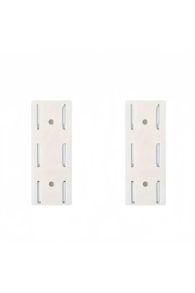 Choice حامل جداري أبيض مكون من قطعتين، مثبت قابس بدون ثقب، مثبت مقبس ذاتي الل...