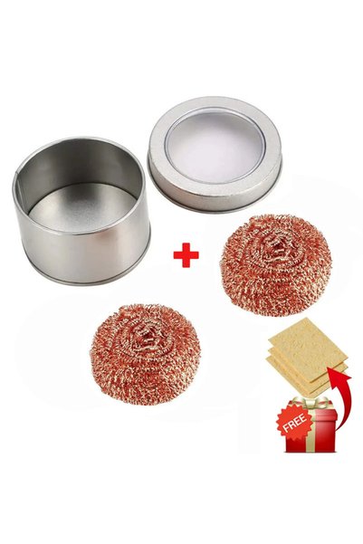 Choice3 Silvery Kit2 Brass Solder Tip Cleaner Sponges Balls Copper Wire Scrub...