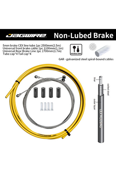 Choice CEX Brake Yellow 5mm MTB Road Bike Brake Cable JAGWIRE Set Non-lubed C...