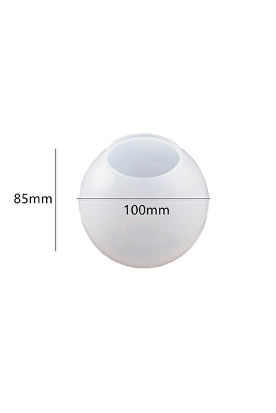 Choice 100mm DIY Crystal Epoxy Resin Mold Sphere Candle Holder Mirror Silicon...