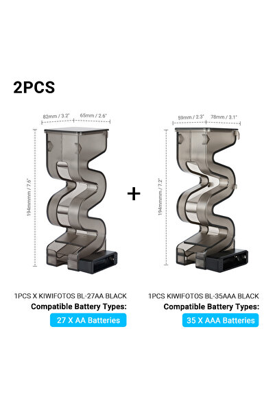 Choice Battery Box Kit 2 PCS Battery Ladder Clear AA AAA Combo Battery Box Ki...