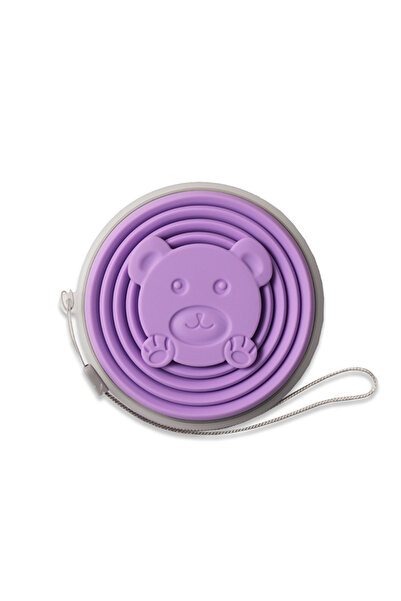 Choice PURPLE 180ML Portable Silicone Folding Water Cup Outdoor Heat Resistan...