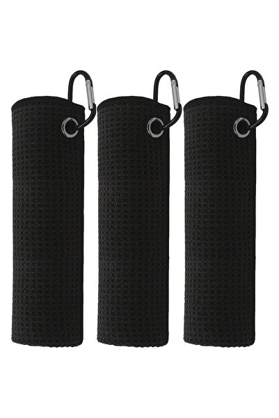 Choice black 3 Pack Golf Towels, 30cm*30cm,11.81in*11.81in, Microfiber Waffle...
