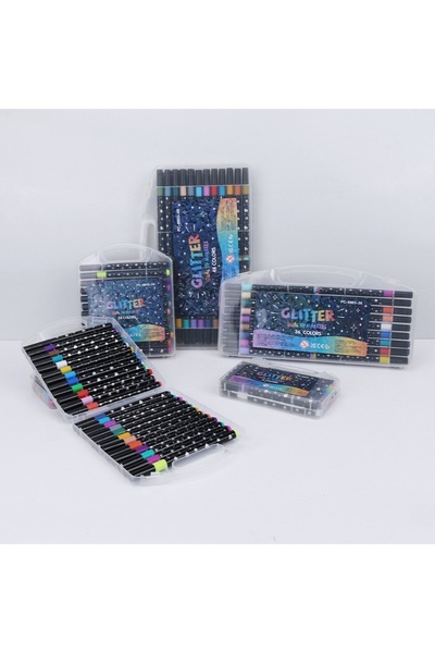 Choice7 48 Pcs(48 Colors) 24/48/72/96 Colors Dual Brush Tip Glitter Art Marke...