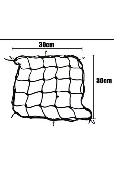 Choice1 black30x30cm 40*40cm Motorcycle Luggage Net Bike 6 Hooks Hold down Fu...