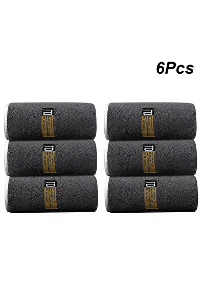 Choice1 40x80cm Gray 6pcs 6pcs Thickened Microfiber Towel Set, 40x80cm/15.7"x...