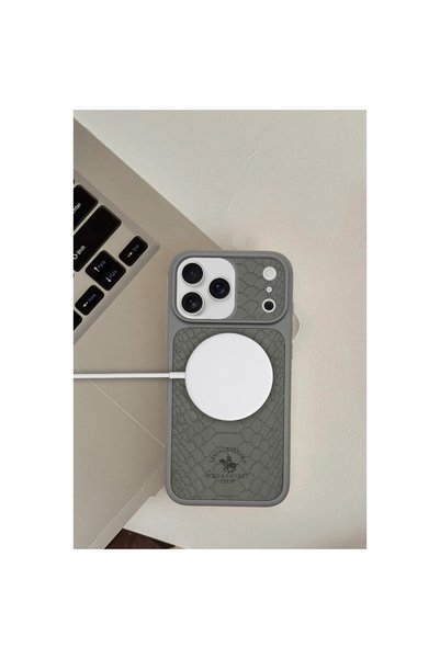 Santa Barbara Polo & Racquet Club Santa Barbara Polo Club iPhone 18 Pro / 17 Pro Case Pu Leather Crocodile Design Business Knight Cover